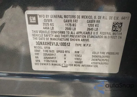 2018 Chevrolet Equinox Ls from USA, damaged, VIN 3GNAXHEV1JL100512